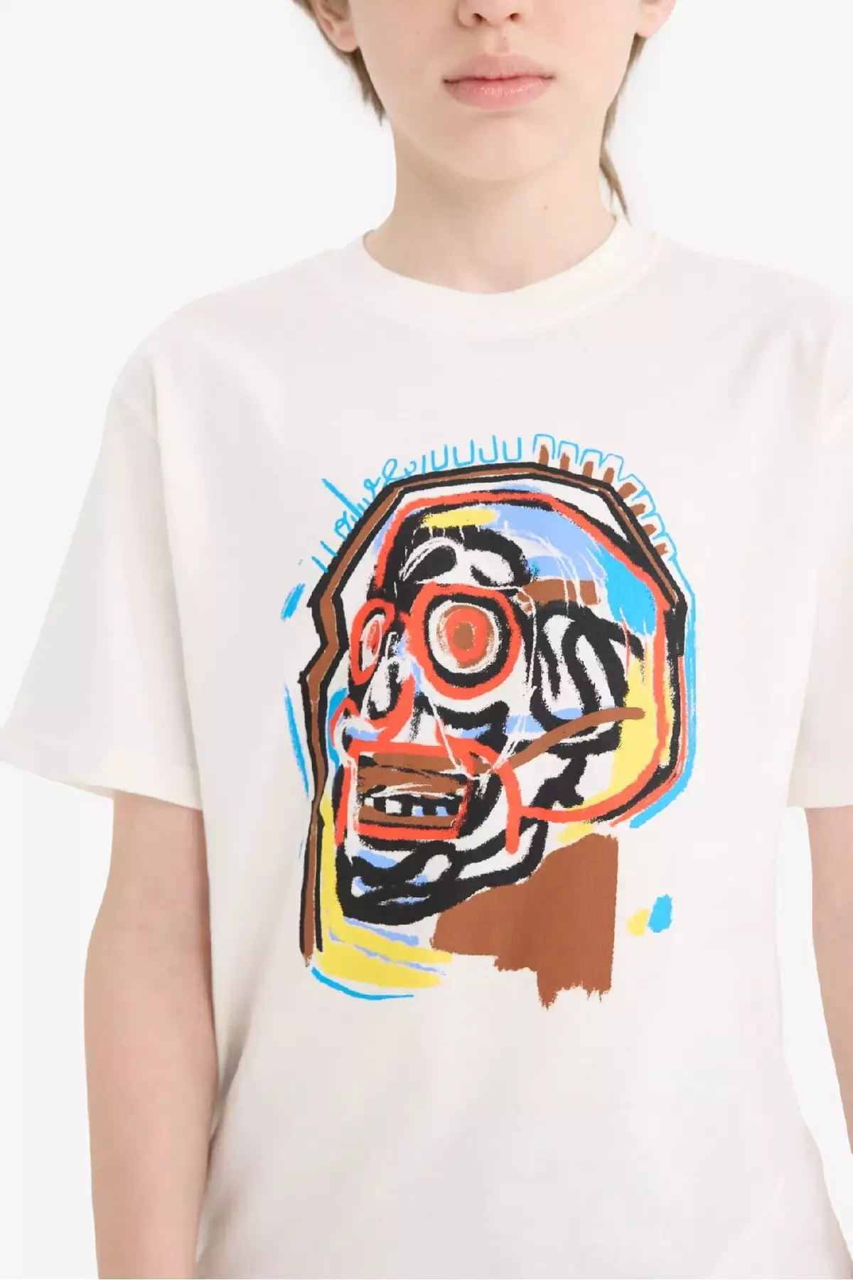 تی شرت آستین کوتاه یقه خدمه پسرانه E7496A825SM - 926705525