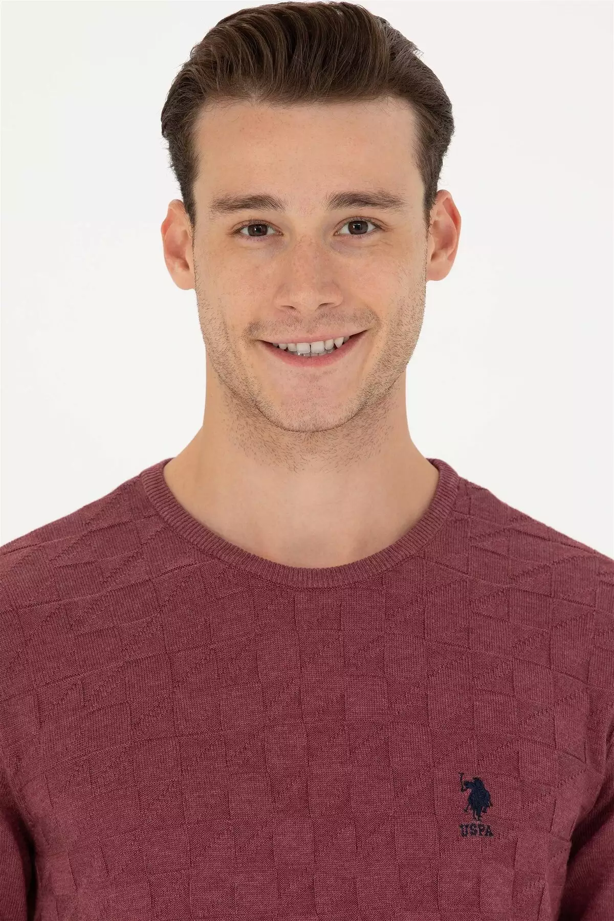کاپشن مردانه پایه برنگ بورگاندی برند U.S. Polo Assn. - 779753920