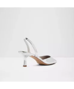 گاوآی دیسی - کفش مجلسی پاشنه نازک زنانه از چرم مصنوعی نقره‌ای برند Aldo - 922444247