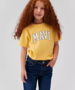 تیشرت زرد با لوگو چاپی (کات نرمال) 7610109-71377 برند Mavi - 849217051