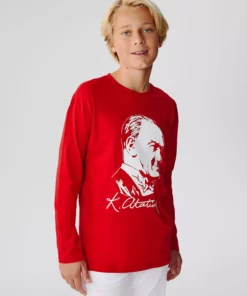 تیشرت پسرانه یقه گرد با طرح آتاتürk از برند پیک - فصل جدید برند LC Waikiki - 994384471