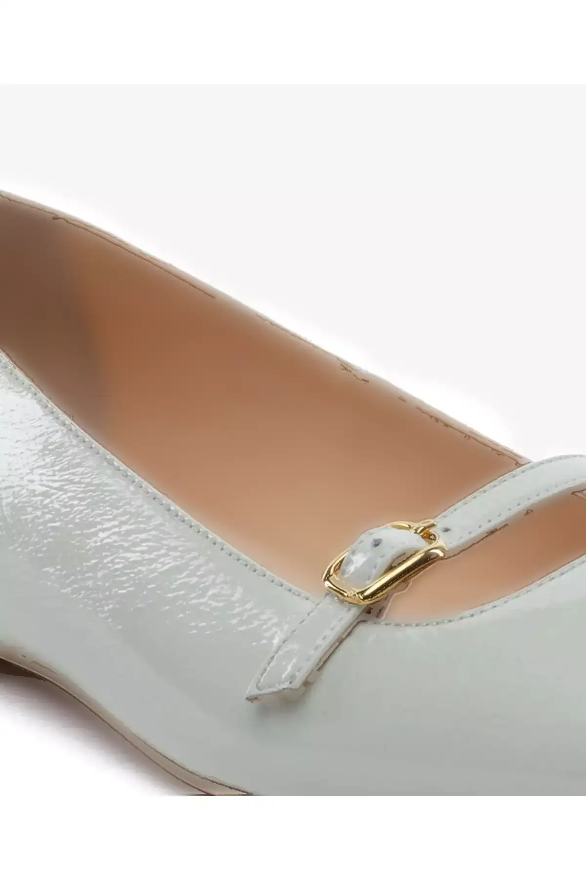 بابت زنانه سفید با چرم براق و دکمهدار حقیقی برند Greyder - 924362429