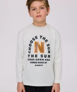 تی‌شرت کرم رنگ پسرانه برند Nebbati - 896113601