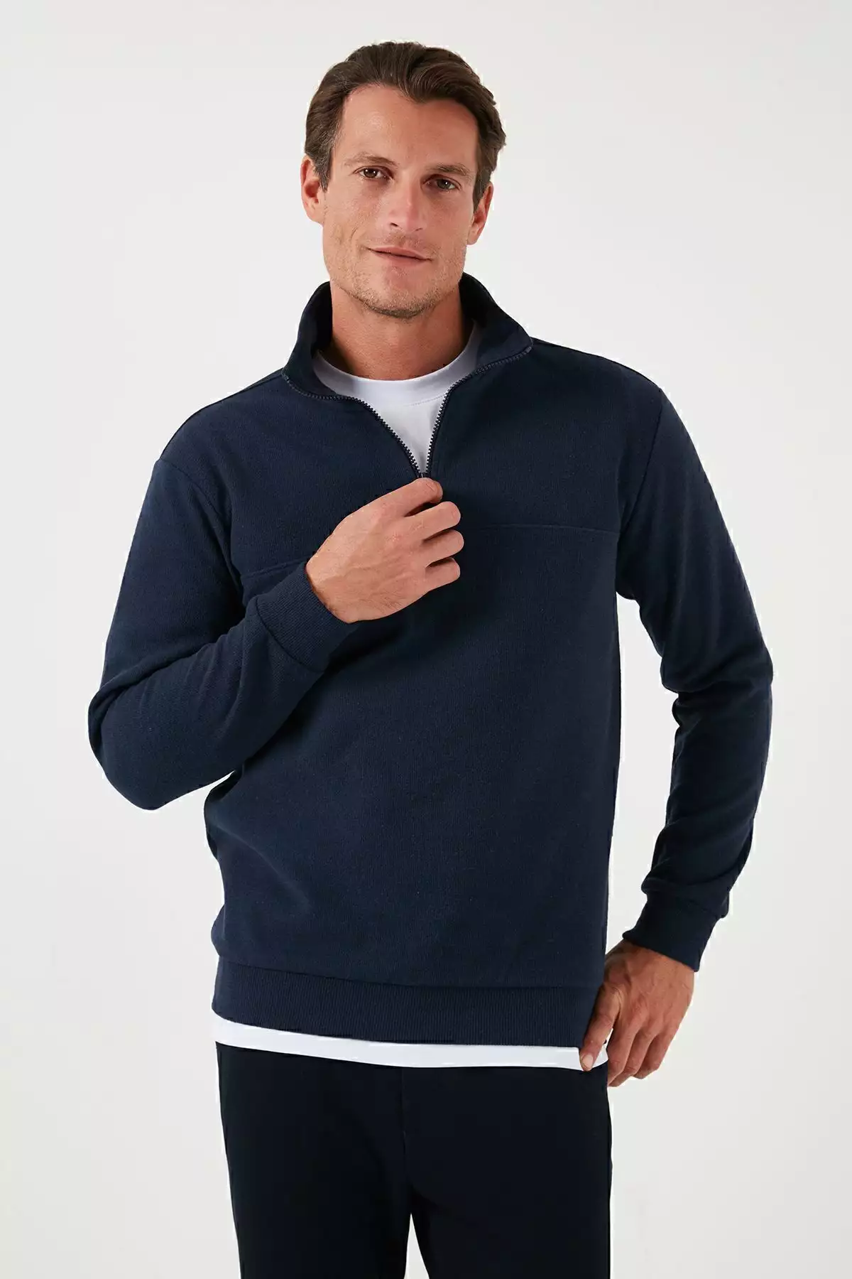 سوئیشرت نخی راحت پوش مردانه KAZAK 456112 BR برند Buratti - 847013599