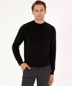 ژاکت básico یقه ربع مشکی مدل فیت اسلیم 50296564-VR046 برند Pierre Cardin - 868933467