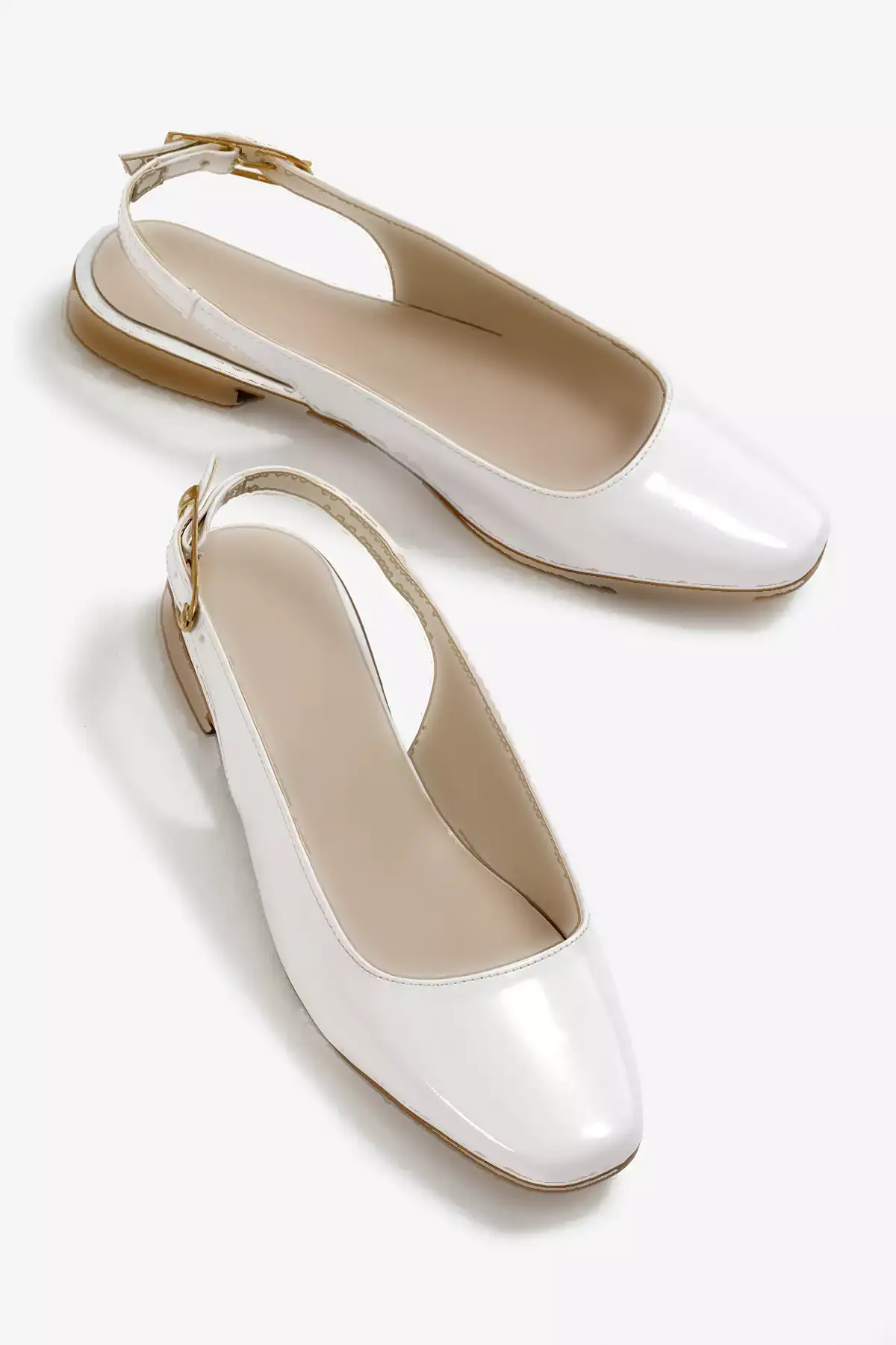 کتانی زنانه سفید با پشتی باز و قفلدار برند Tonny Black - 965628068