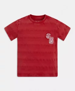 تیشرت معمولی بافندگی ژاکارد بچهگانه برند Guess - 941149561