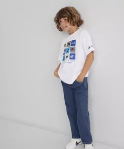 تیشرت سفید با طرح پلیاستیشن / برش گشاد و راحت 6610374-620 برند Mavi - 968222260