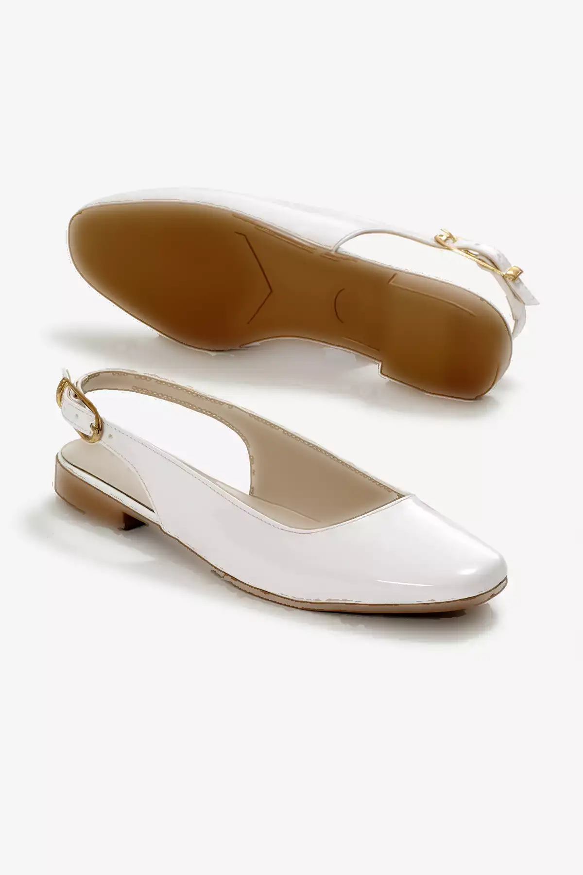 کتانی زنانه سفید با پشتی باز و قفلدار برند Tonny Black - 965628068