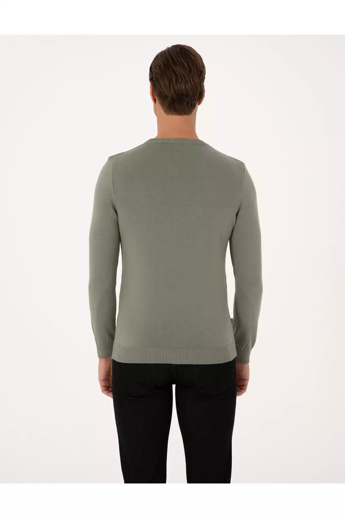 بلوز با یقه گرد اسلیم فیت بافتی آدا چای مدل 50315509-VR255 برند Pierre Cardin - 980923390