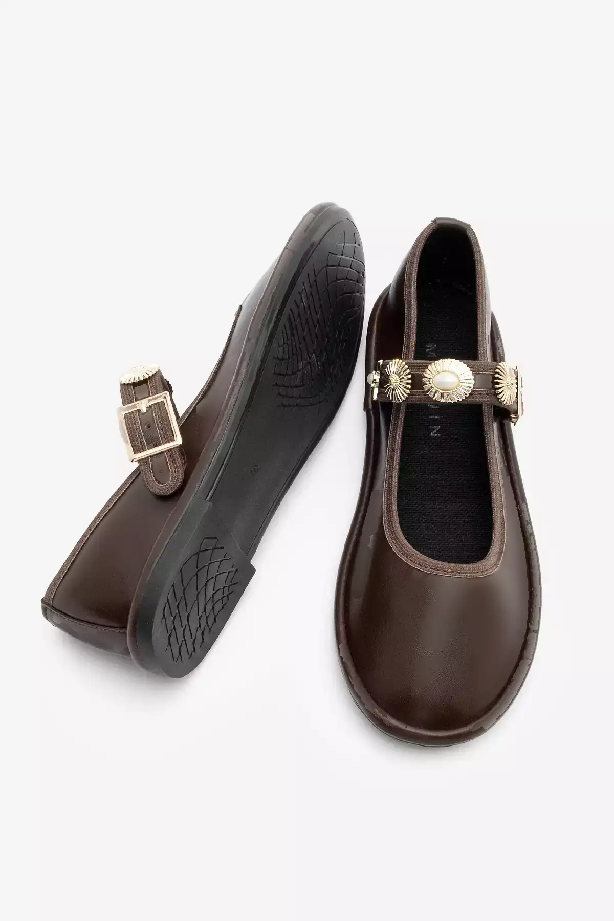 بابت زنانه با سگک طلایی رنگ - قهوهای برند Marjin - 957963381