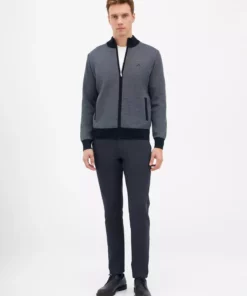 ژاکت بافتنی مردانه فیت معمولی - آبی تیره برند Karaca - 875679233