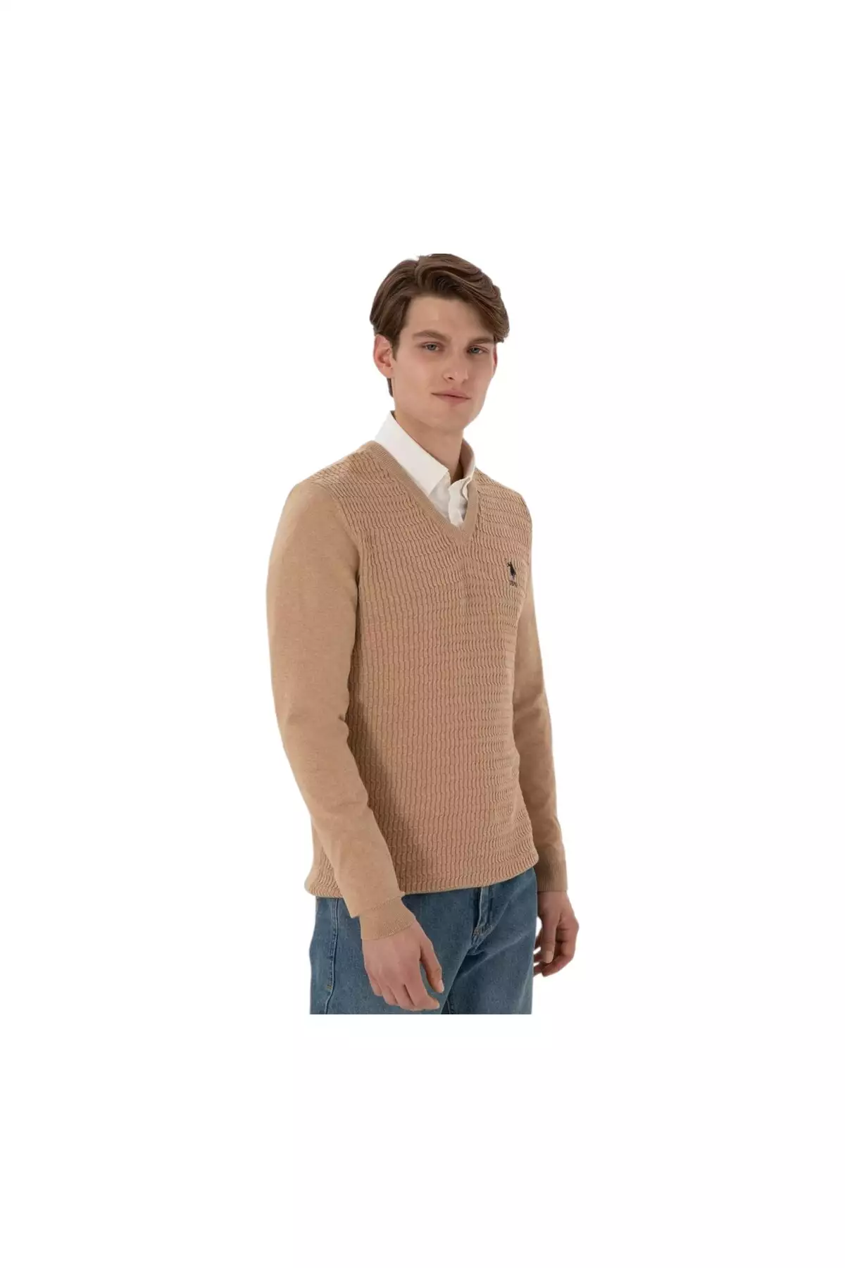 ژاکت ساده مردانه کمل برند U.S. Polo Assn. - 1021117446