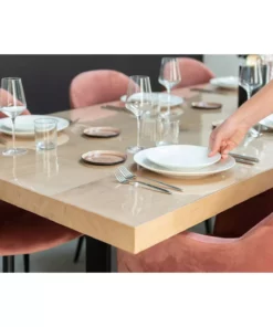 پوشش میز شفاف PVC، پوشش میز ضخیم شفاف 1.4 میلیمتری، محافظ میز در تمامی ابعاد برند Willuxe - 365997272