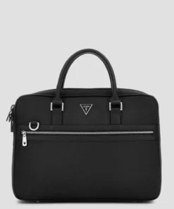 کیف لپ‌تاپ مردانه لوگانو مدل HMLUHNP4447-BLA رنگ مشکی برند Guess - 863653199