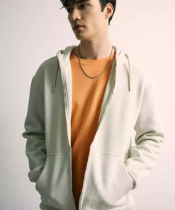 سویشرت فُرم دار با کلاه و جیب دار، دارای بافت نرم داخلی، مدل ساده و زیپ دار برند Defacto - 797030346