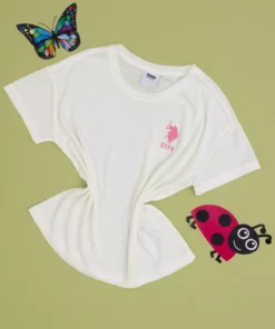 تیشرت سفید دخترانه 50300842-VR013 برند U.S. Polo Assn. - 929241368