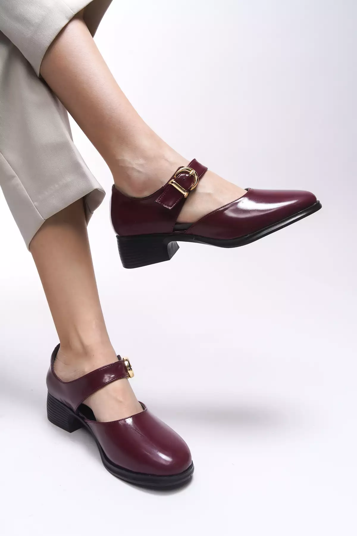 کفش پاشنه بلند کلاسیک زنانه Saeldyl کد 0012300 رنگ bordo روگن برند Riccon - 919955579