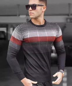 پلیور گردن‌دار مشکی 5608 برند Madmext - 149275533