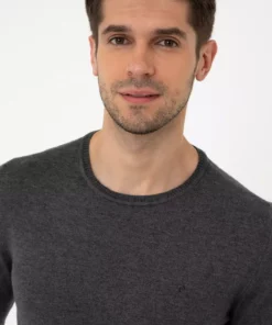 کالج مردانه مشکی ملانژ برند Pierre Cardin - 176804503