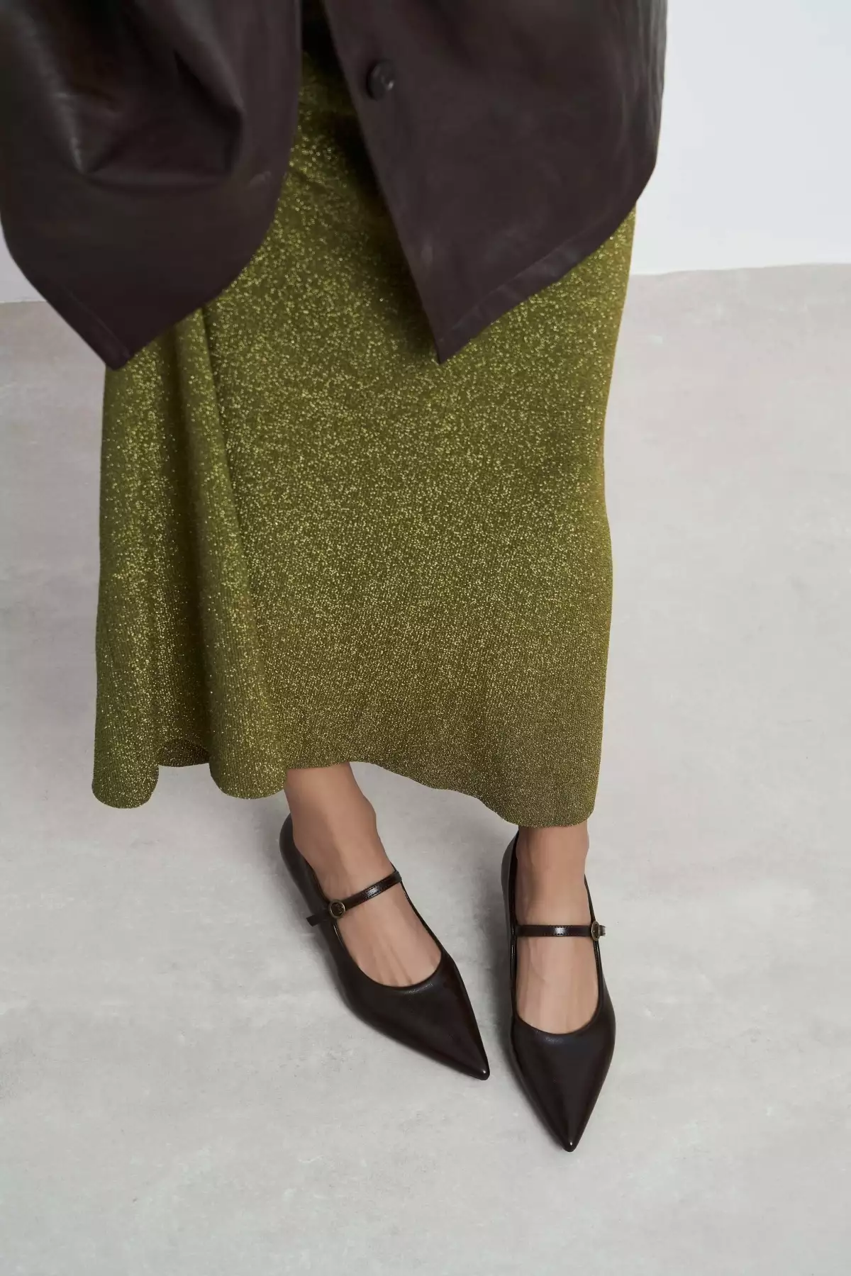 کفش زنانه با پاشنه نوک تیز و طرح روستیک کاهو راشل جادون برند NİŞANTAŞI SHOES - 1008817551