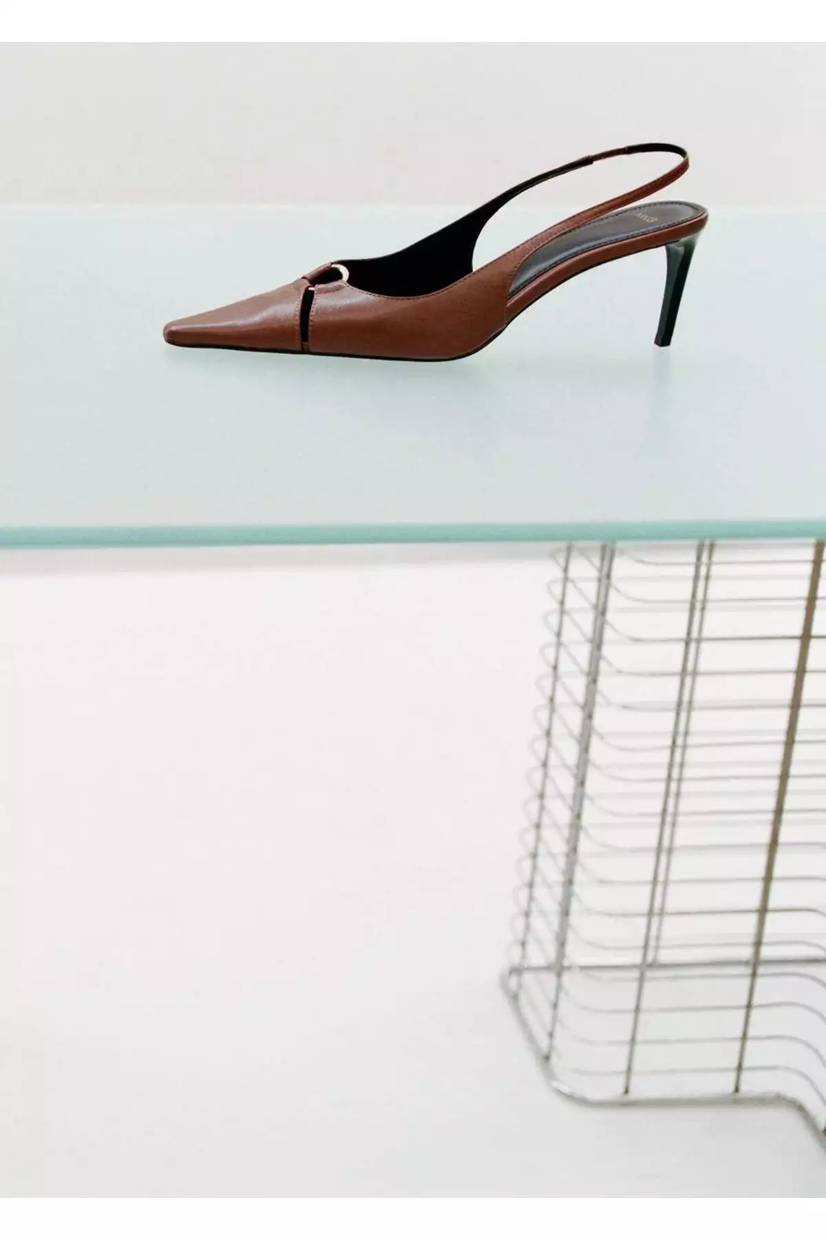 کفش پاشنهبلند چرم با جزئیات حلقهای برند MANGO - 982810922