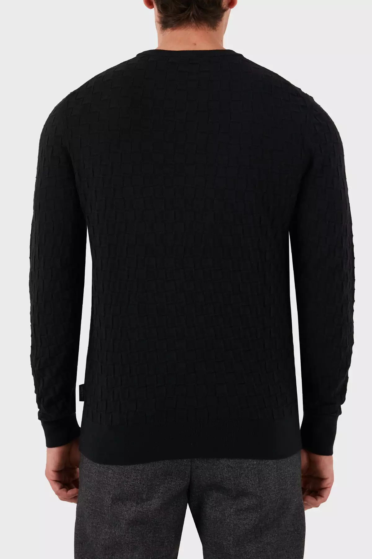 پلیور مردانه یقه گرد نازک فیت کتان برند Calvin Klein - 862077412