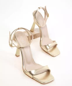 کفش پاشنه‌بلند کلاسیک زنانه طلایی 20785 برند SOHO - 960940390