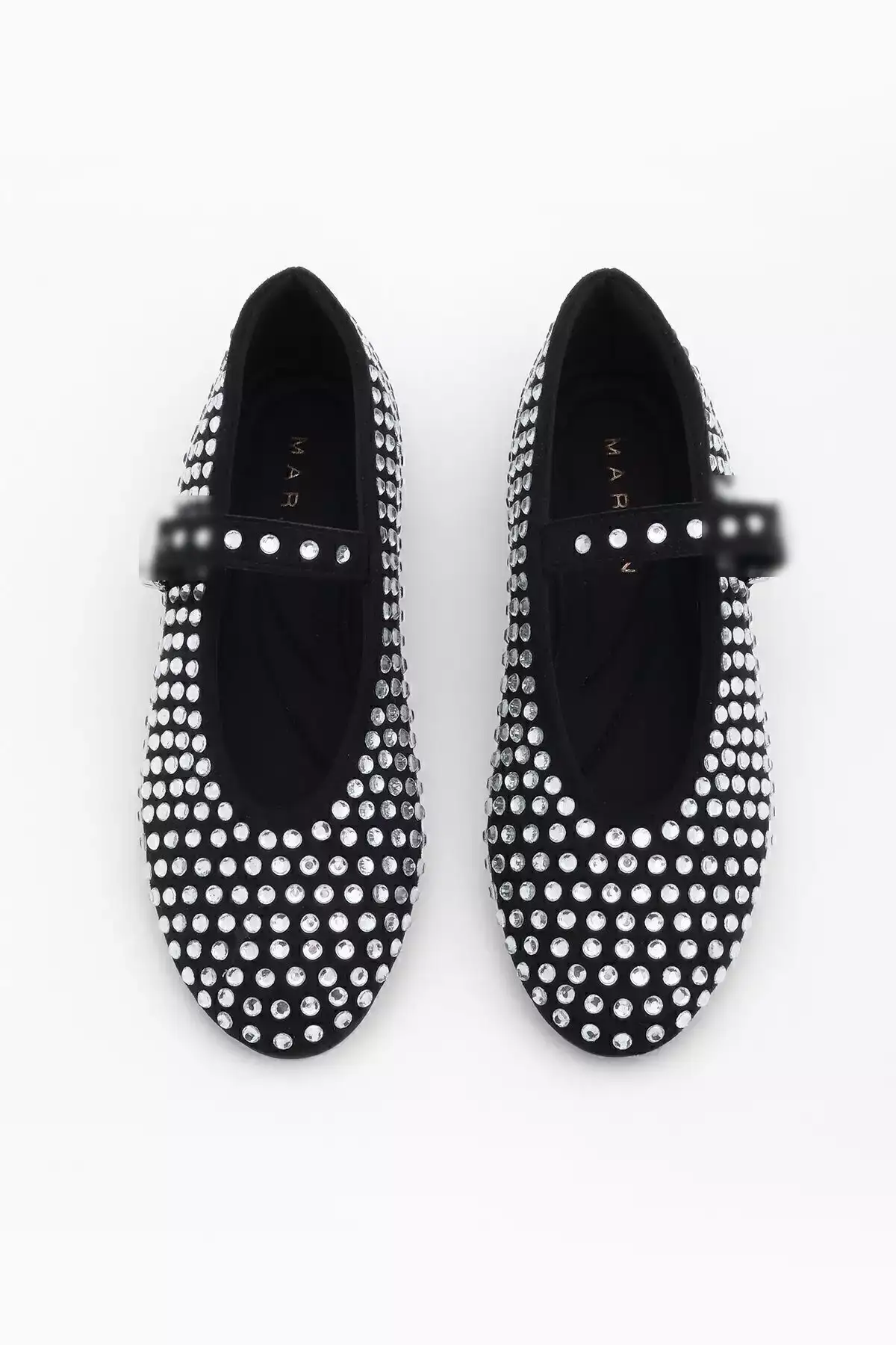 کفش ماری جین زنانه با نوار و تزئینات سنگی مدل توویلا - رنگ مشکی برند Marjin - 807166075