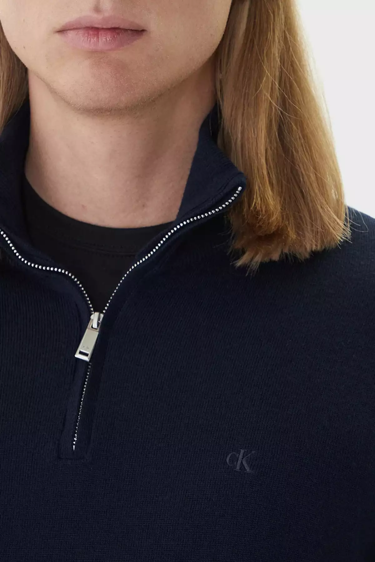 پولک تکی (کازاک) یقه ایستاده با زیپ نیمه از برند Yünlü برند Calvin Klein - 994222124