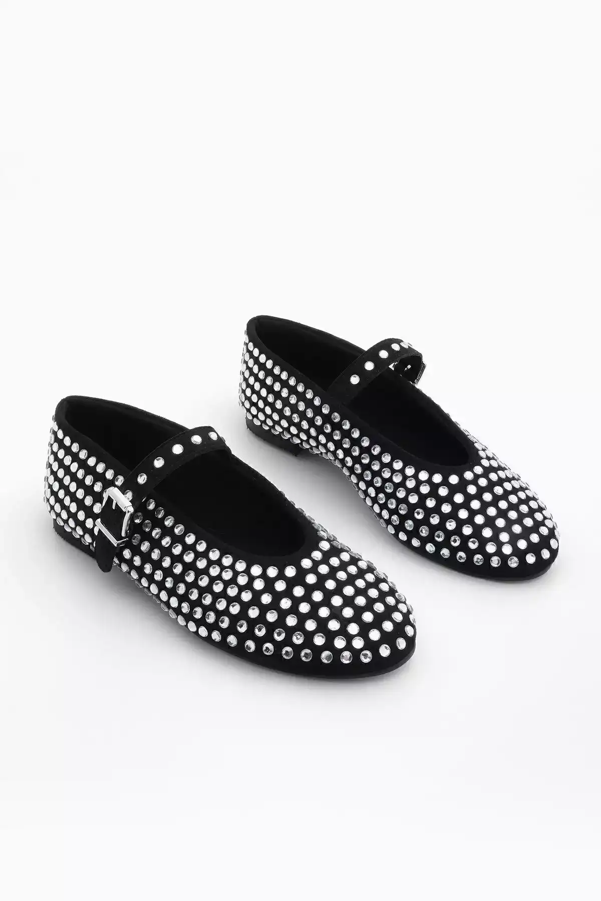 کفش ماری جین زنانه با نوار و تزئینات سنگی مدل توویلا - رنگ مشکی برند Marjin - 807166075