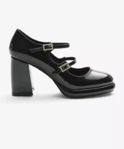 کفش پاشنه بلند زنانه با دو بند و کفی نئولیت مشکی برند Tonny Black - 896232126