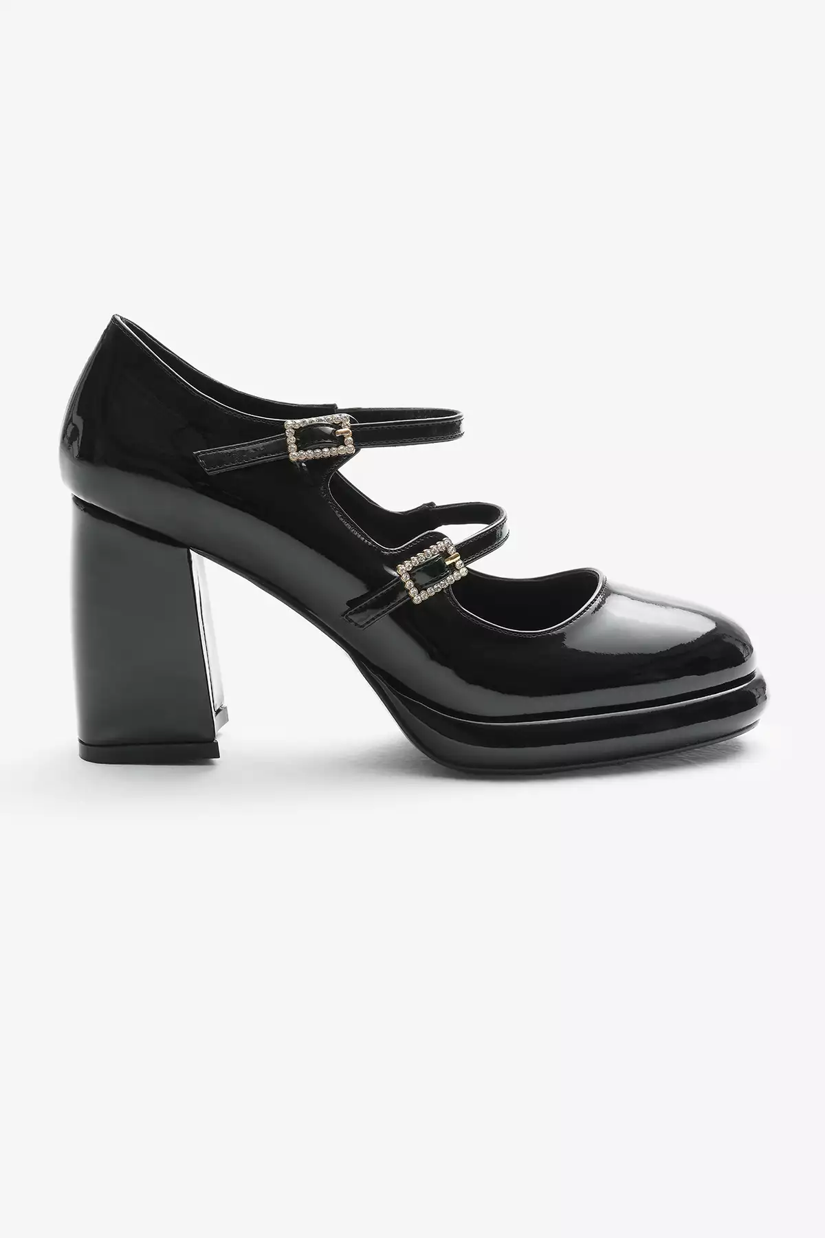 کفش پاشنه بلند زنانه با دو بند و کفی نئولیت مشکی برند Tonny Black - 896232126