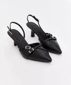 کفش پاشنهبلند زنانه با طراحی چرمنما و نوک تیز - فصل جدید ایزر برند LC Waikiki - 1028686627