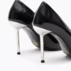 کفش پاشنه بلند نوک تیز زنانه با لایه نئولیت و طراحی مروارید مشکی برند Tonny Black - 868527177