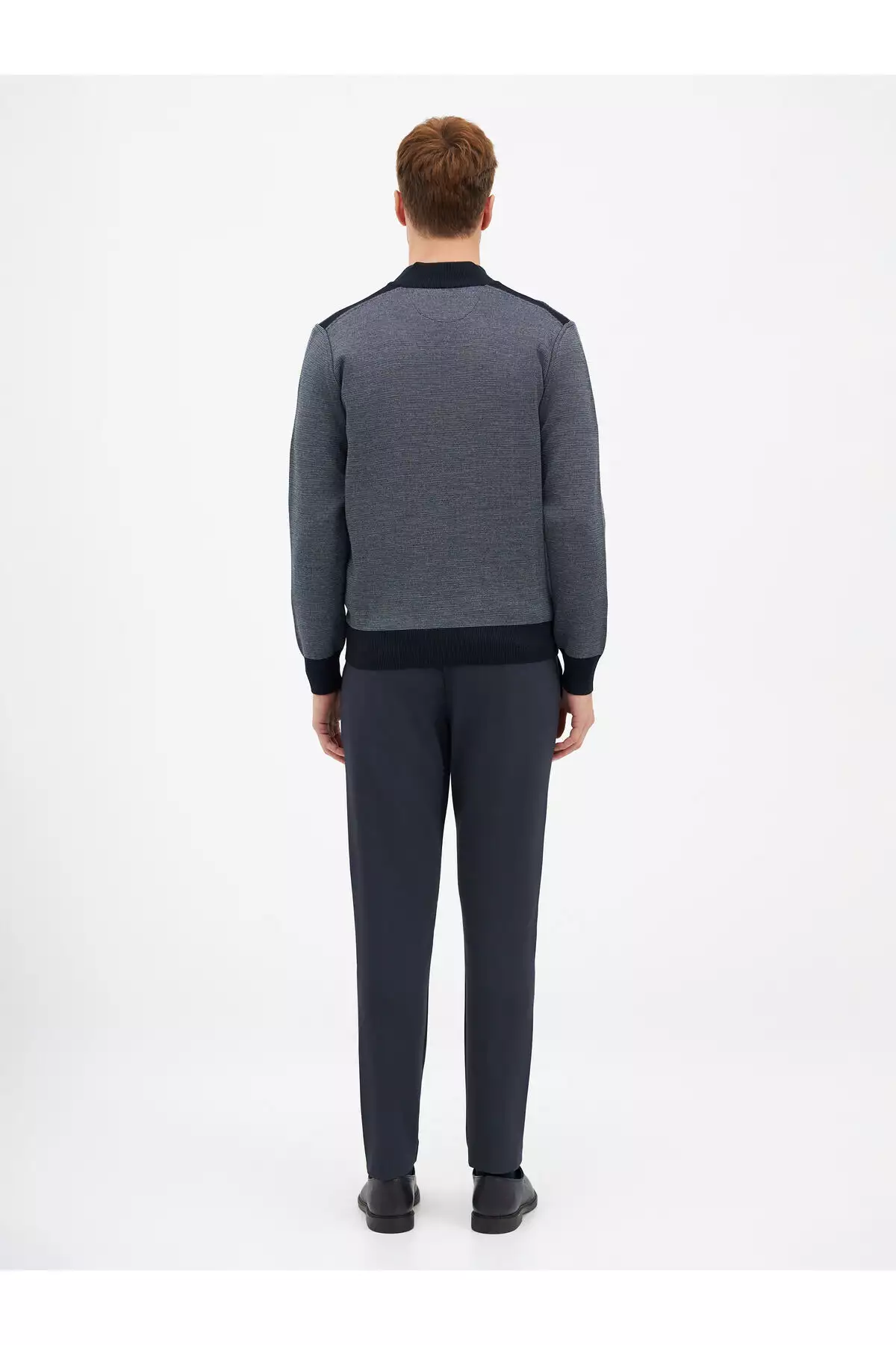 ژاکت بافتنی مردانه فیت معمولی - آبی تیره برند Karaca - 875679233