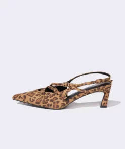 صندل زنانه با طراحی لئوپارد و کفی بلند از چرم مصنوعی مدل E2523AX25SM برند Defacto - 949716019