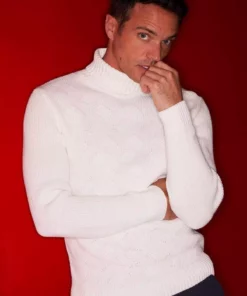 ژاکت بافتنی ساده یقه نیمه فیشنی استاندارد فیت کد A9517AX23WN برند Defacto - 746816358