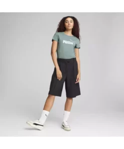 تی-shirt زنانه سبز گردن‌گرد فلزی شماره ۱ برند Puma - 904862927