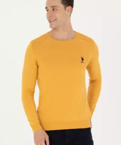 پلیور مردانه خردلی پایه 50269003-VR072 برند U.S. Polo Assn. - 839169896