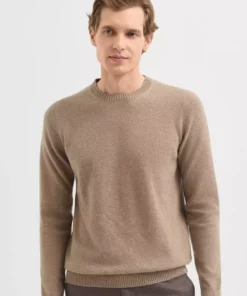 پالتوی بافتنی مردانه استاندارد - بژ برند Karaca - 865248505