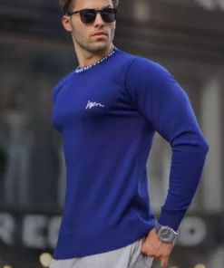 کلاه گرد دوچرخه‌ای مردانه کتان کبالت 6847 برند Madmext - 760920377