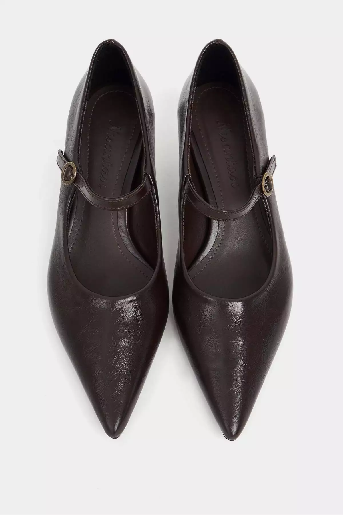 کفش زنانه با پاشنه نوک تیز و طرح روستیک کاهو راشل جادون برند NİŞANTAŞI SHOES - 1008817551