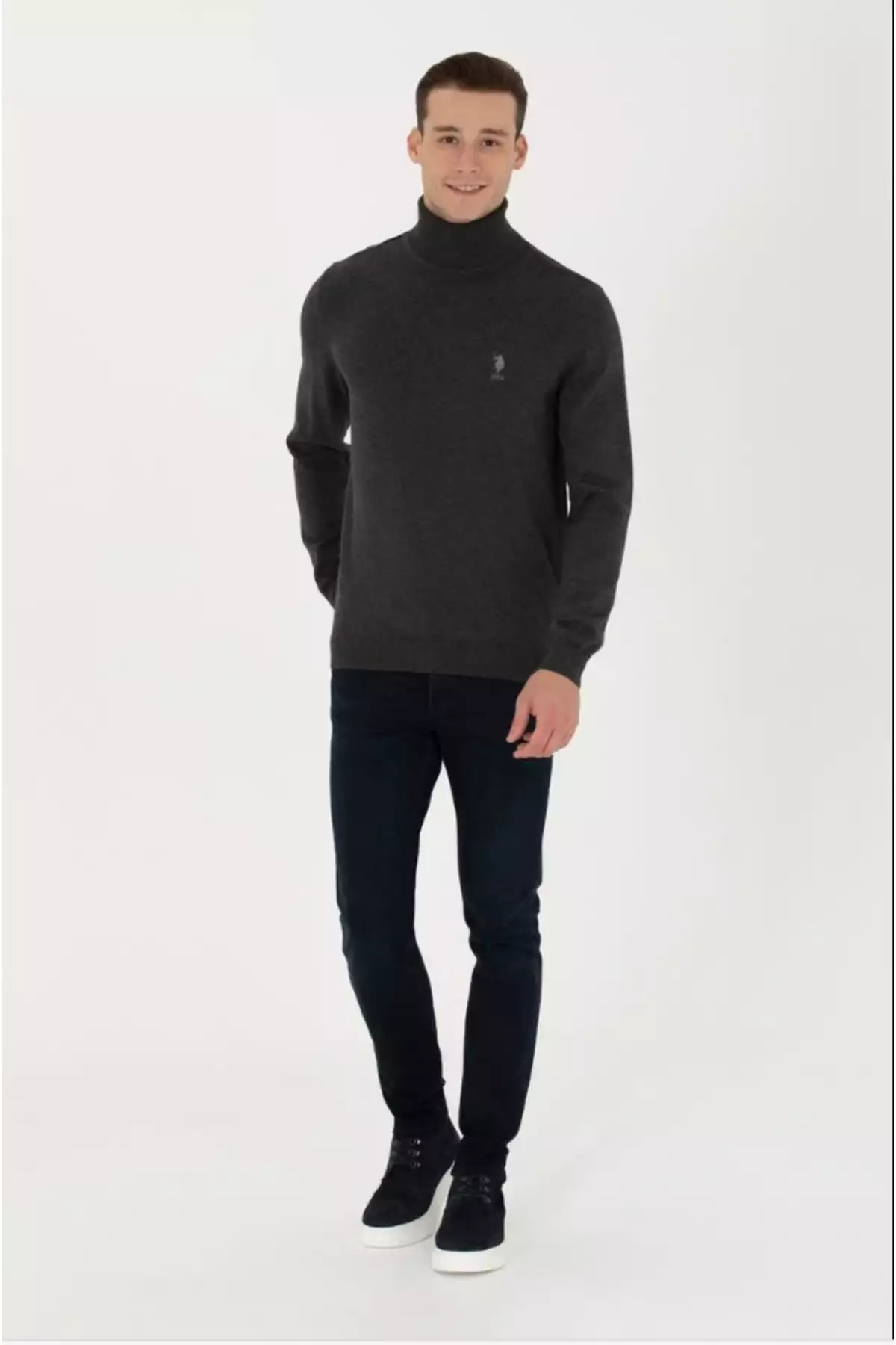 پولیور مردانه آنترسیت ملانژ ساده برند U.S. Polo Assn. - 778335975