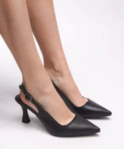 کفش پاشنه‌دار زنانه جنلوسا مدل 0012013 مشکی چرم برند Riccon - 926390282