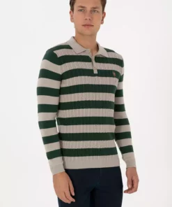 کاپشن مردانه ملانژ سنگی 50308354-VR225 برند U.S. Polo Assn. - 1035390226