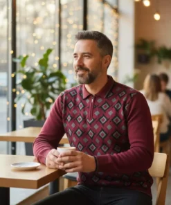 پوشش یقهدار پلیسهای با طرح راهراه از جنس بافتنی مناسب فصل زمستان و مقاوم در برابر پرز. برند Kamalı - 750845923