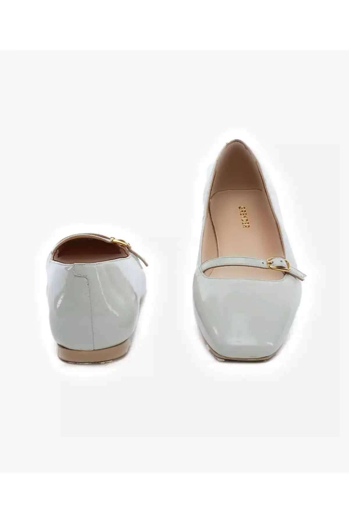 بابت زنانه سفید با چرم براق و دکمهدار حقیقی برند Greyder - 924362429