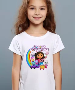 تیشرت سیاه و سفید کودک با طراحی گابby's Doll House برند Store - 932921693