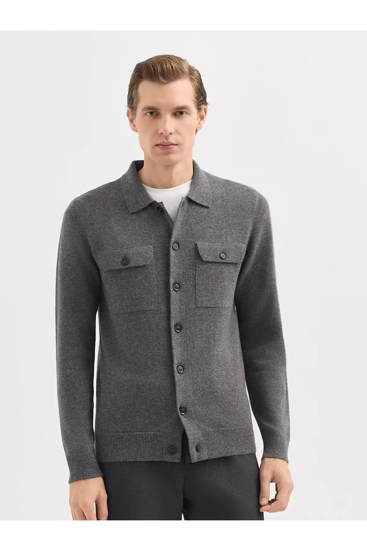 کاپشن بافتنی مردانه-Regular Fit-طوسی برند Karaca - 885514087